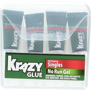 Elmers Krazy instant glue all purpose single use tubes - 4 ea