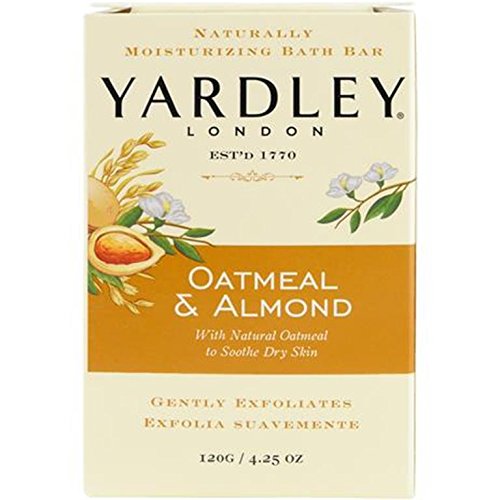 Yardley London natural oatmeal and almond, moisturizing bar soap - 4.25 oz