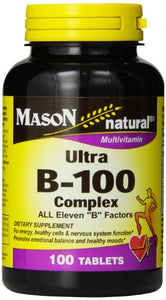 Mason Natural Ultra B - 100 Complex Multivitamin Tablets - 100 ea