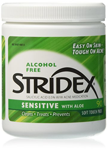 Stridex Triple Action Medicated Acne Pads, Sensitive Skin - 90 Ea