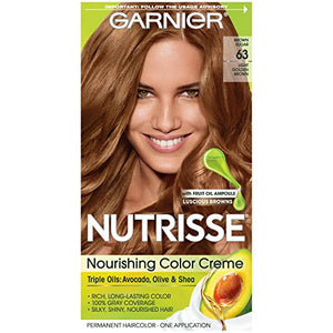Garnier Nutrisse Permanent Haircolor,Light Golden Brown 63 - 1 ea