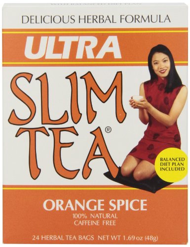 Hobe Labs - Ultra Slim Tea 100% Natural Caffeine Free Orange Spice - 24 Tea Bags.