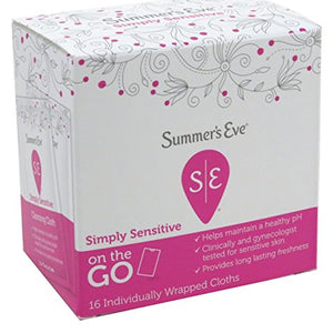 Summers Eve Feminine Cleansing Cloths, Sensitive Skin - 16 ea.