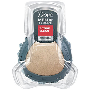 Dove men plus care active clean shower scrubbing tool, maximum body scrub - 1 ea