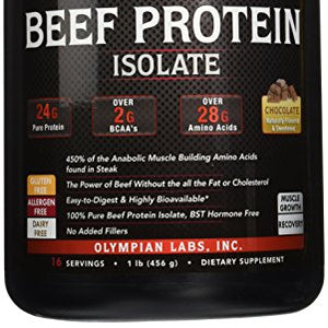 Olympian Labs Inc., Beef Protein, Rich Dark Chocolate - 1 lb