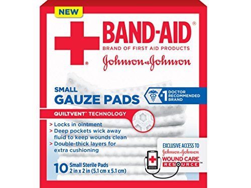 Johnson & Johnson Bandaid First Aid Gauze Pads 2 Inch X 2 Inch - 25 ea
