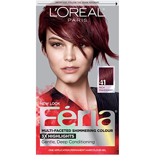 L'Oreal Feria Multi Faceted Shimmering Hair Color, 41 Crushed Garnet  -  1 ea.