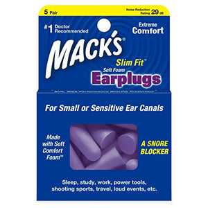 Macks Safe sound slim fit soft foam ear plugs - 5 pairs