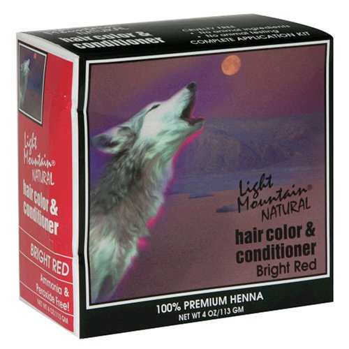 Light Mountain Natural - Hair Color & Conditioner Kit Bright Red - 4 oz.