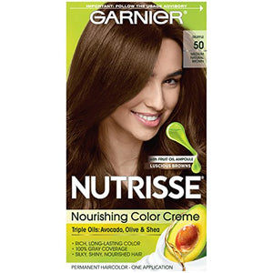 Garnier Nutrisse Permanent Haircolor, Medium Natural Brown 50 - 1 ea