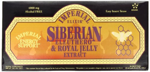 Imperial Elixir - Siberian Eleuthero Extract & Royal Jelly - 30 Bottle.