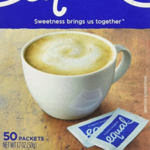 Equal 0 Calorie Sweetner Packets - 50 ea
