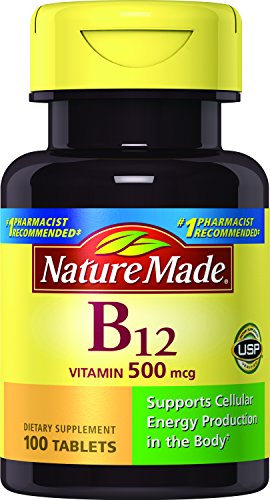 Vitamin B-12 500 Mcg supplement tablets, By Nature Made - 100 ea