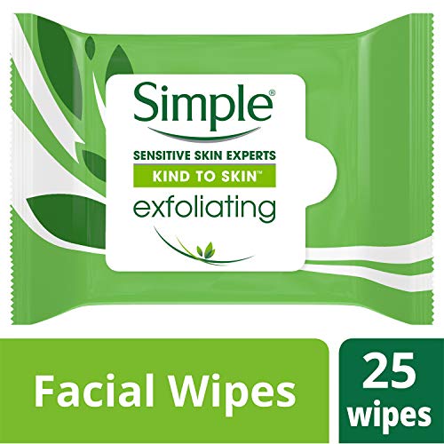Simple Sensitive Skin Experts exfoliating facial wipes, kind to skin - 25 ea.