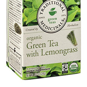 Traditional Medicinals - Organic Green Tea With Lemongrass - 16 Tea Bags