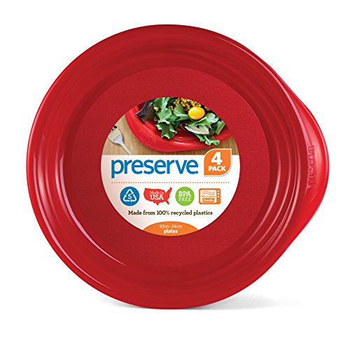 Preserve, Pepper Red Everyday Plate -Pack of 4