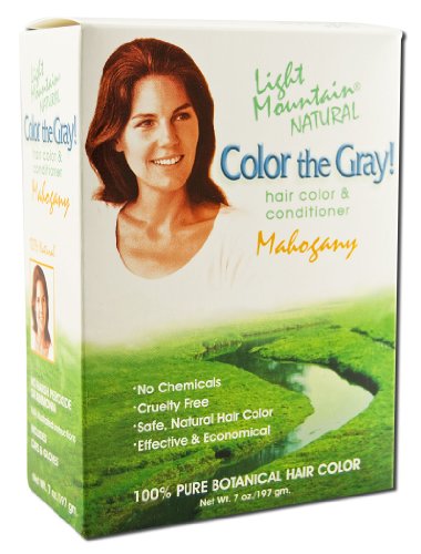 Light Mountain Natural - Color The Gray Hair Color & Conditioner Kit Mahogany - 7 oz.