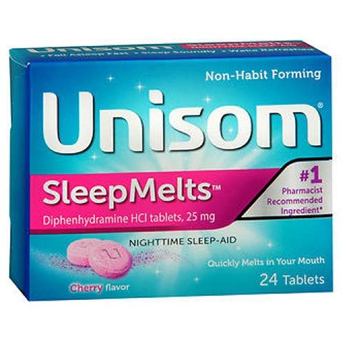 Unisom Quick Sleepmelts Night Time Sleep aid, Cherry - 24 ea