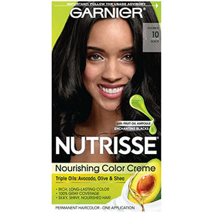 Garnier Nutrisse Permanent Creme Haircolor #10 Black - 1 ea