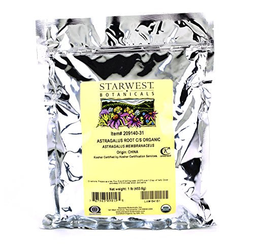 Starwest Botanicals, Organic Astragalus Root, Cut & Sifted -  1 lb