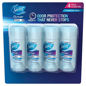 Secret Outlast Deodorant Clear Gel, Completely Clean - 2.7 oz