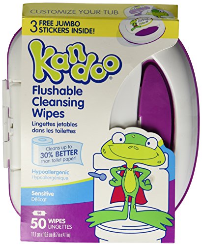 Pampers Kandoo flushable toddler wipes sensitive tub - 50 ea.