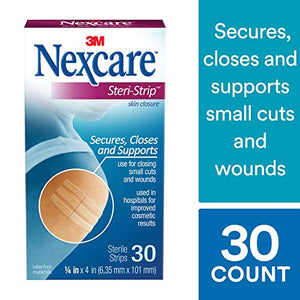 Nexcare Steri-Strip Skin Closure 1/4 X 4 Inches, 30 Count