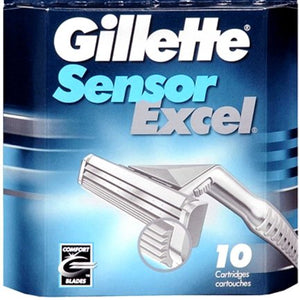 Gillette Sensor Excel Shaving Cartridges for Men - 10 ea