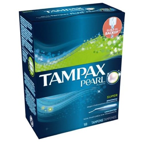 Tampax Pearl with Plastic Super Absorbency Tampons Applicator, Unscented - 36 ea