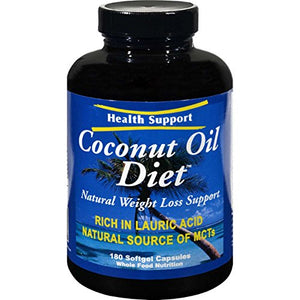 Health Support - Coconut Oil Diet - 180 Softgels