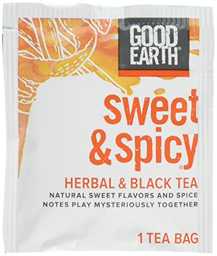 Good Earth Teas, Herbal & Black Tea, Sweet & Spicy - 18 Tea Bags - 1.43 oz.