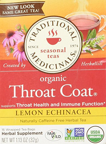 Traditional Medicinals - Lemon Echinacea Throat Coat Tea - 16 Tea Bags