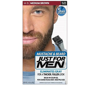 Just For Men Color Gel Mustache & Beard, Medium Brown M-35  - 1 ea.