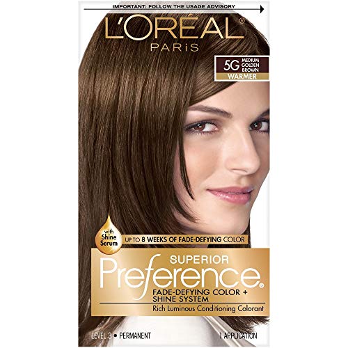 LOreal Superior Preference Hair Color, 5G Medium Golden Brown - 1 ea.