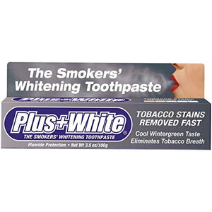 Plus White smokers whitening toothpaste, Fluoride protection - 3.5 oz