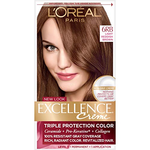 Loreal Excellence Hair Color, 6RB Light Reddish Brown - 1 ea.