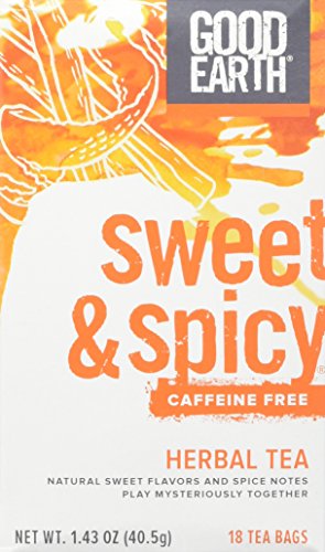 Good Earth Teas, Sweet & Spicy Herbal Tea, Caffeine Free - 18 Tea Bags - 1.43 oz.