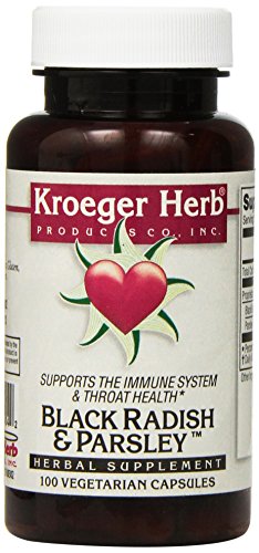 Kroeger Herbs - Herbal Combination Black Radish & Parsley - 100 Capsules.