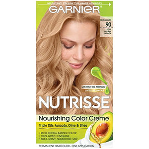 Garnier Nutrisse Permanent Haircolor, Light Natural Blonde 90 - 1 ea