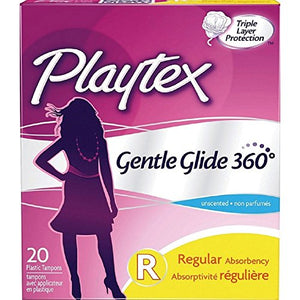 Playtex Gentle Glide Unscented Tampons, Regular - 18 Ea