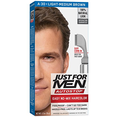 Just For Men AutoStop Hair Color, Light-Medium Brown A-30 - 1 ea.