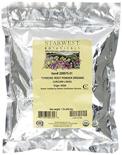 Starwest Botanicals - Bulk Turmeric Root Powder Organic - 1 lb.