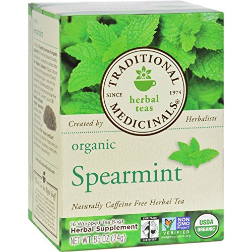 Traditional Medicinals - Organic Spearmint Tea - Aromatic and Sweet - 16 Tea Bags
