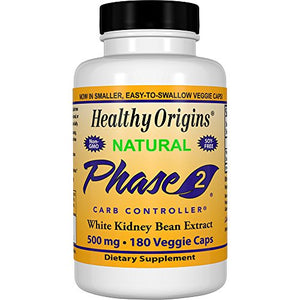 Healthy Origins - Natural Phase 2 Carb Controller 500 mg. - 180 Capsules