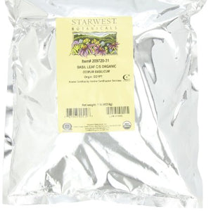 Starwest Botanicals - Bulk Basil Leaf C/S Organic - 1 lb.