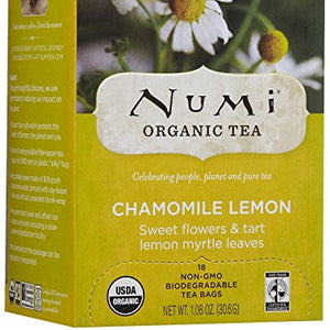 Numi Organic Tea Chamomile Lemon Herbal, 18 ct
