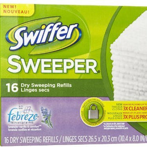 Swiffer Sweeper Dry Disposable Sweeping Cloths, Lavender and Vanilla Scent - 16 Ea