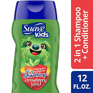 Suave For Kids 2-in-1 Shampoo, Strawberry Swirl - 12 oz