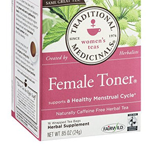 Traditional Medicinals - Female Toner Tea - Supports Female Systems - 16 Tea Bags