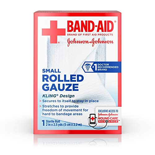 Johnson and Johnson Band Aid Kling Rolled Gauze, Small 2 Inch X 2.5 Yards - 1 ea